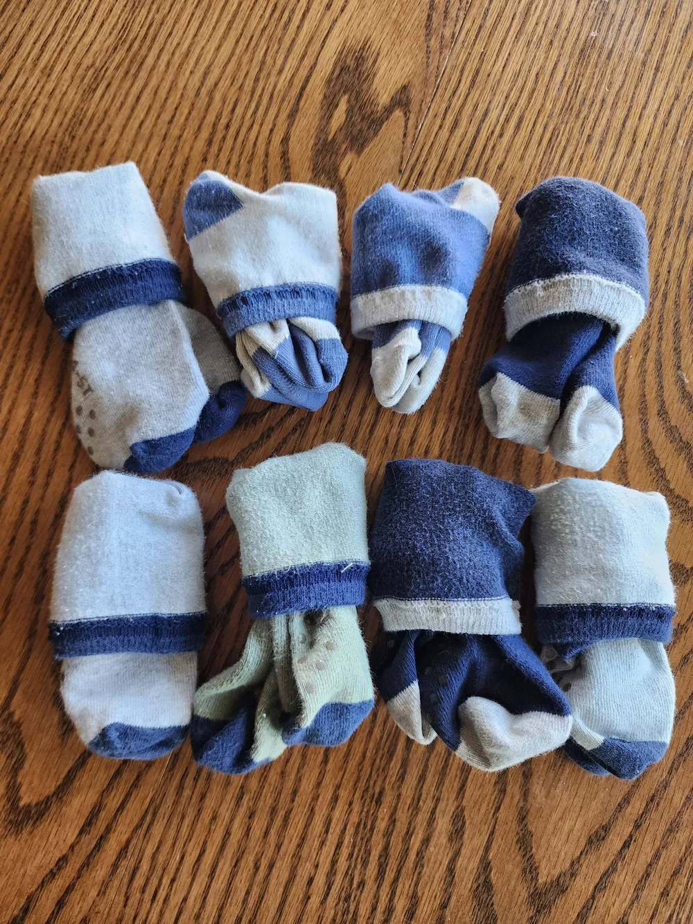 Toddler Boys Blue and Gray Crew Socks - Pack